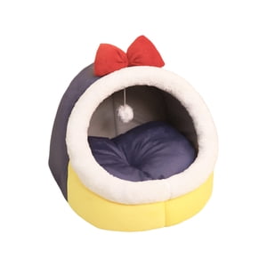 Lits pour chiens pour petits chiens, lit de chat d'hiver chaud sac de couchage semi-fermé, sécurisé Pet House lit pour chien pour l'hiver