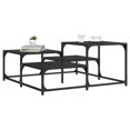 thumbnail image 1 of vidaXL Coffee Table Black 87.5x87.5x40 cm Engineered Wood, 1 of 5