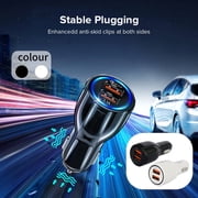 Car Charger Adapter 3.1A Dual Port USB Car Charger Cigarette Lighter USB Adapter Car Phone Charging for   iPod Models