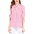 thumbnail image 3 of INSPIRE CHIC Chemise à Col à Revers pour Femme, Boutonnée, Manches Longues Retroussables, 3 of 6