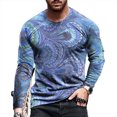 thumbnail image 2 of RKSTN Chemises pour Hommes Manches Courtes Manches Longues Imprimé Col Rond Chandail T-Shirt Blouse Chemises Hawaïennes pour Hommes, 2 of 3