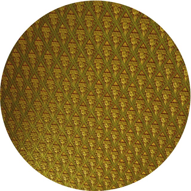 Ahgly Tapis Rond Lavable en Machine Intérieur Transitionnel Brun Bronze Foncé, 6 Pieds Rond