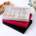 thumbnail image 3 of Velvet Jewelry Box 7 Slots,  Earring Studs Tray Showcase Earrings Display Jewelry Organizer Display Box Cufflinks Storage Tray Case Holder Organizer, 3 of 8