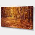 thumbnail image 2 of Yellow Forest and Fallen Leaves - Modern Forest Canvas Art, 2 of 4