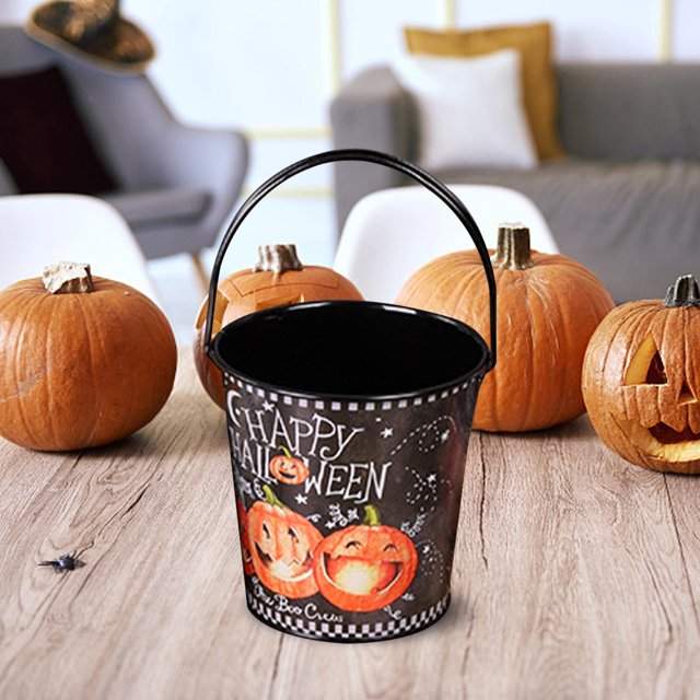 Pumpkin Bucket Chocolate Candy Pail for Gift Basket Thanksgiving Party Favor small