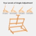 thumbnail image 3 of H-Frame Studio Desktop Easel, Adjustable Beech Wood Tabletop Easel  for Painting Canvas, Holds Canvas up to 21", 3 of 9