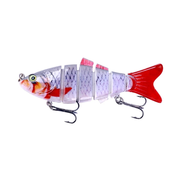 Lisbinx Swimbait Coulant à Plusieurs Étapes pour Poisson / Construction en Fibre Durcie de 10 cm / Motifs Réalistes Peints à la Main / Action Réaliste pour Achigan, Marsault, Poisson-Chat