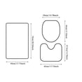 thumbnail image 2 of Bathroom Accessories And Black And Gold 3-Piece Bath Rug Set Including Bath Mat And Toilet Lid Cover For Modern Bathroom, 2 of 6