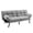 Grey, variant on Costway Convertible Futon Sofa Bed Memory Foam Couch Sleeper with Adjustable Armrest Brown