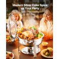 thumbnail image 2 of VEVOR 5 Qt 2 Pack Round Chafing Dish Buffet Set Full-Size Pan Stainless Steel Silver, 2 of 9