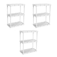 thumbnail image 1 of Gracious Living Knect A Shelf 3 Shelf Interlocking Organizers, White (3 Pack), 1 of 11