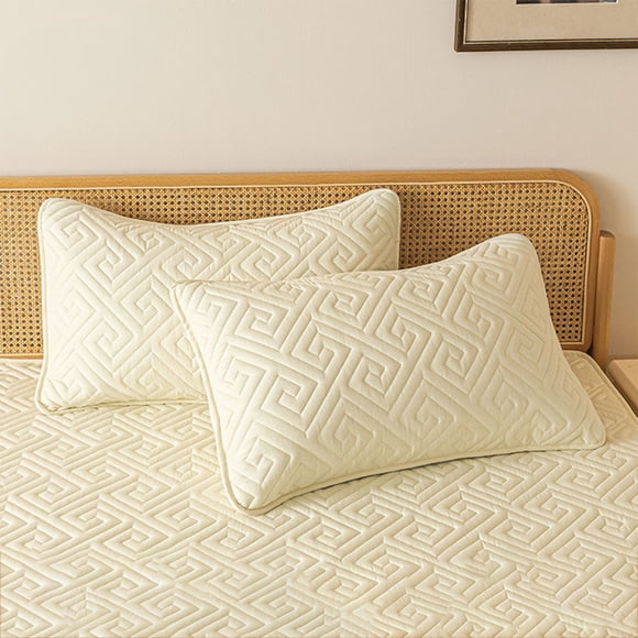ZENGHUIJ Pillowcases Standard Size Set Of 2 Decorative Quilted Pillowcases