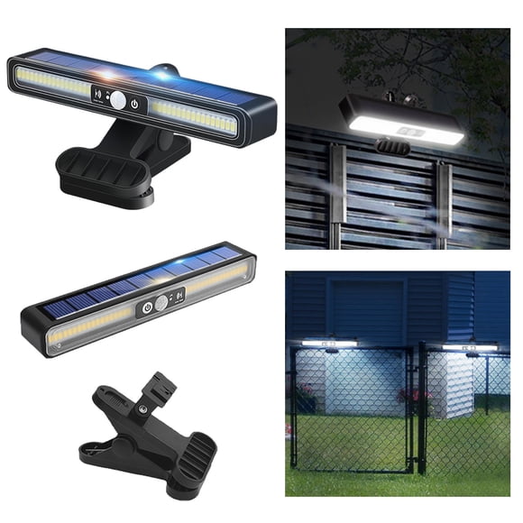Lumière Solaire à Détecteur de Mouvement avec 3 Modes Étanche IPX4 Sans Fil à Clipser pour Jardin, Clôture, Patio, Mur Lot de 1