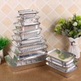 thumbnail image 3 of 10pcs Rectangle Shaped Disposable Aluminum Foil container; Take-out Pan Take-out Food Containers with Aluminum Lids/Without Lid, 3 of 6