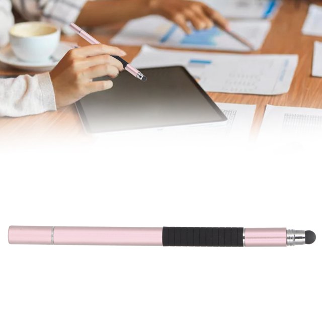 Stylet pour Téléphone, Compact Durable Portable Pratique Pratique 2 Fonctions Stylet Largement Compatible pour Galaxy pour Tablette IOS pour Noir,Argent,Rose,Rouge