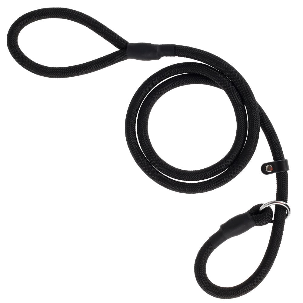 YOPTOP Dog Slip Rope Leash Dog Training Leashes Adjustable Pet Leash Climbing Nylon Rope Dog Leash 4.6ft/140cm Long for Medium/Large Dog Walking (Black)