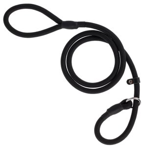 YOPTOP Dog Slip Rope Leash Dog Training Leashes Adjustable Pet Leash Climbing Nylon Rope Dog Leash 4.6ft/140cm Long for Medium/Large Dog Walking (Black)