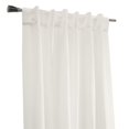 thumbnail image 3 of Loft Living Mitchel Light Filtering Raw Silk Dual Header(Back Tab/Rod Pocket) Single Curtain Panel 54" x 84" in White, 3 of 5