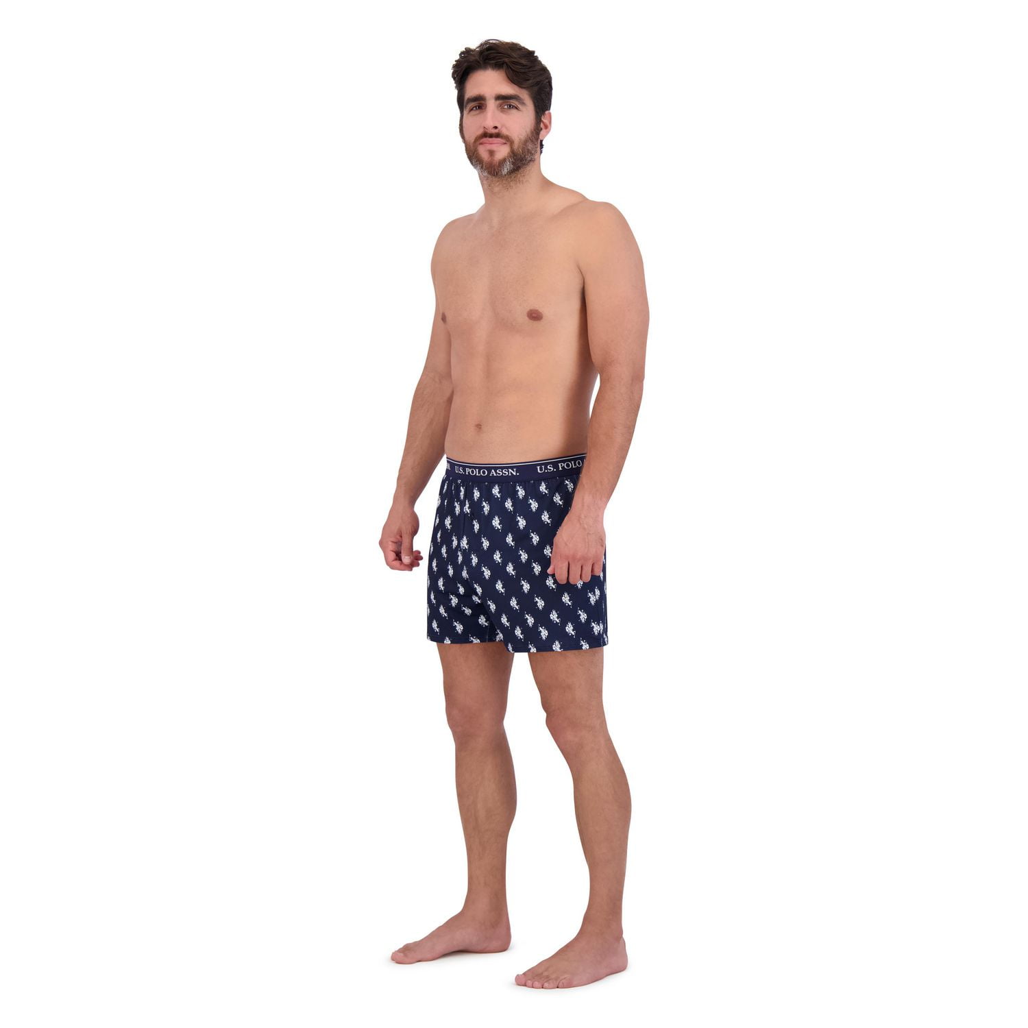 U.S. POLO ASSN. Men's Underwear 4 Pack Ultra Soft Knit Boxers