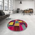 thumbnail image 3 of Ahgly Company Tapis Rectangulaire Intérieur Abstrait Amande Foncée Patchwork, 2 Pieds x 3 Pieds, 3 of 6