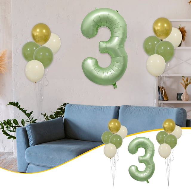 Set Aluminum Film Digital Scene Decoration Holiday Decoration Birthday Party