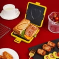 thumbnail image 4 of Toaster Microwave Toaster, 6.69x5.71x1.38in Sandwiches Panini Maker Grill Tray Time Saving, Fast Toastie Safe in Microwave Oven with Heart Pattern for Cooking Breakfast, 4 of 7