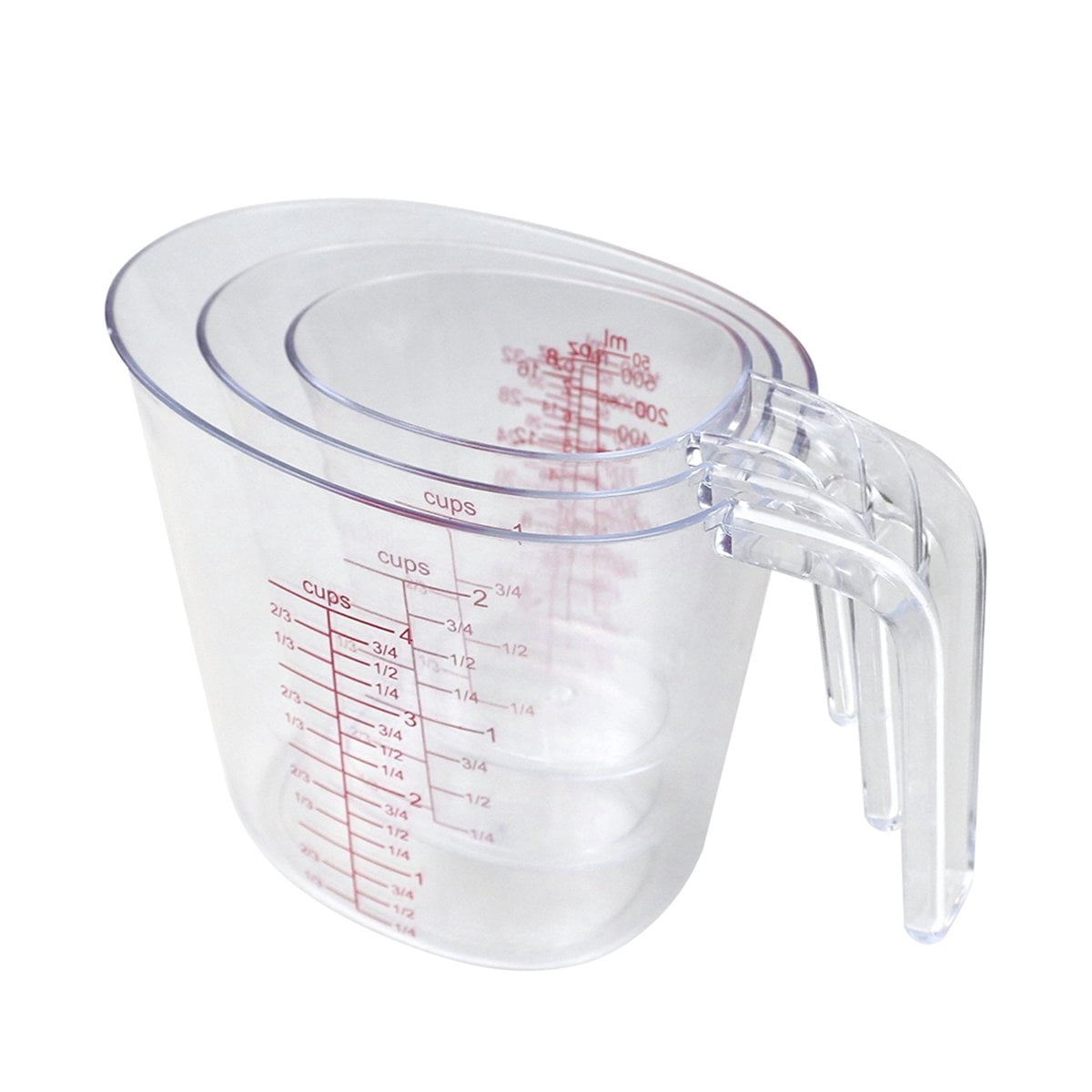 Measuring Cups for Baking - 50/500/1000ml Plastic Beaker with Scale, Kitchen Measuring Tools for Liquids,1 * Large measuring cup 1 * Medium measuring cup 1 * Small measuring cup