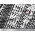 thumbnail image 2 of Soimoi Black Moss Georgette Fabric Square & Triangle Geometric Printed Craft Fabric by the Yard 44 Inch Wide, 2 of 3