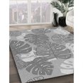 thumbnail image 3 of Ahgly Company Tapis d'Intérieur Lavable à la Machine, Carré, Transitionnel, Gris Argenté, Tapis de Zone, 8 Pieds Carré, 3 of 7
