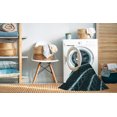 thumbnail image 2 of Ahgly Company Tapis d'Intérieur Lavable en Machine Carré Noir Nuit Transitionnel, 5 Pieds Carré, 2 of 7