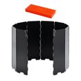 thumbnail image 1 of DYNWAVECA Pare-Vent de Poêle de Camping Protecteur contre le Vent Pliant avec Sac de Transport 10 Assiettes Pare-Vent Pare-Brise de Poêle pour Randonnée Cuiseur Pique-Nique Noir, 1 of 9