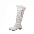 thumbnail image 2 of EGNMCR Bottes Hauteur Genou Bottes pour Femmes Grande Taille avec Bout Rond Imprimé en Relief Cuissardes, 2 of 9
