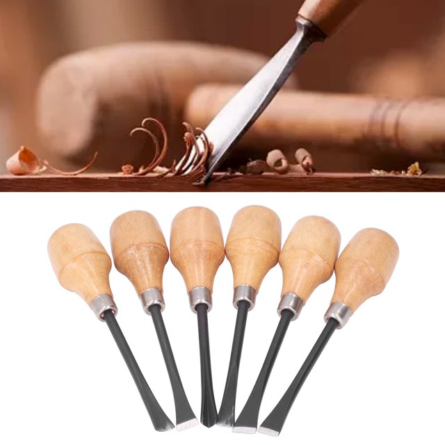 Wood Carving Chisel Kit, Wood Carving Chisel Tools Non Slip Closely Connect Steel Ergonomic Design Portable for Carpenter for DIY Art Craft