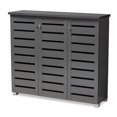 thumbnail image 1 of Bowery Hill Engineered Wood Dark Gray Shoe Cabinet Rectangular Ventilated Unassembled, 1 of 10