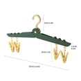 thumbnail image 1 of Folding Clothes Hanger, Portable Travel Multi Functional Plastic Hanger with Windproof Hook and 4 Clips, Space Saving for Home and Travel, 1 of 2