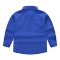 thumbnail image 4 of vdgthytj Toddler Boys Girls Button down Shirts Kids Long Sleeve Casual Solid Color Tops Fall Spring Blouse, 4 of 7