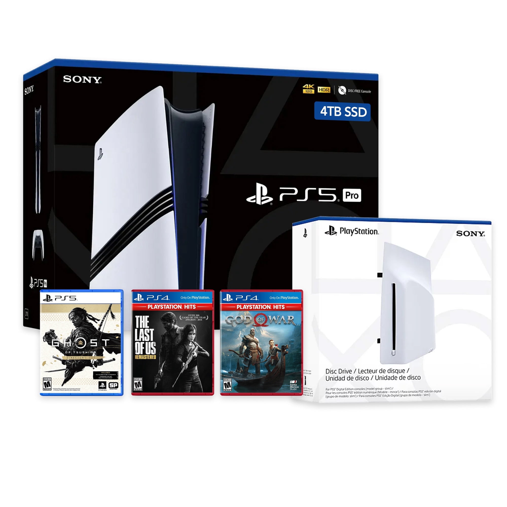 PlayStation 5 Pro with Disc Drive 4TB SSD PS5 Console, Wireless