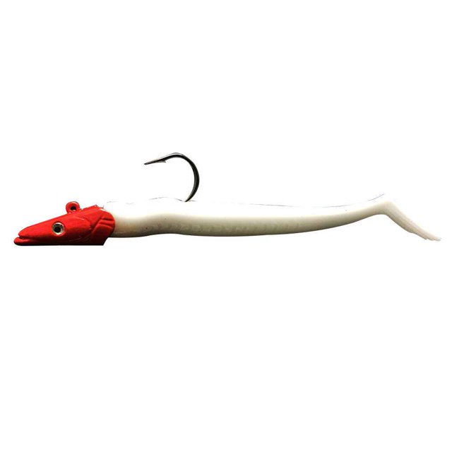 12.5cm/22g Soft Fake Fishing Baits Metal Head Hook Lure Soft PVC Simulation Hook Lure Fishing Tackle - Red