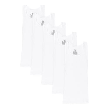 Hanes Boys EcoSmart Tank 5-Pack, XS, White