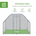 thumbnail image 4 of PawHut Metal Chicken Coop for 4-6 Chickens, Walk In Chicken Run with Roof, 4 of 10