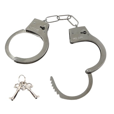 Pisexur Toddler Toys Kids Metal Hand Cuffs Toy Fancy Dress Po-lice Accessory Handcuffs For Pretend Cosplay Fits Adults And Children Dinosaur Toys Gifts for Baby Kids on Clearance
