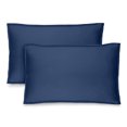 thumbnail image 1 of Bare Home Pillow Sham Set - Premium 1800 Collection - Double Brushed - Queen, Dark Blue, 1 of 7