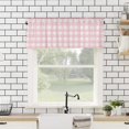 thumbnail image 3 of Christmas Valance Curtains for Kitchen Windows Rustic Pink White Buffalo Check Plaid Pattern Rod Pocket Window Treatment Toppers for Kitchen/Living Room/Bedroom/Bathroom, 54" X 18", Farmhouse, 3 of 5
