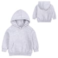 thumbnail image 2 of FAOWME Sweat à Capuche pour Garçons et Filles, Couleur Unie, Gris 3-4 Ans, 2 of 7