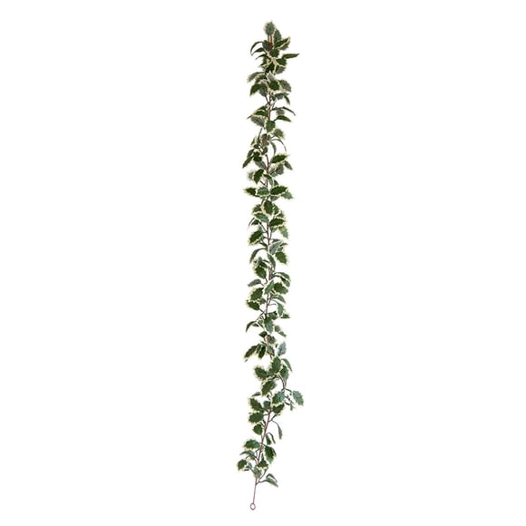 Feuilles Vertes Fête de Noël Feuilles Simulées et Vignes Rouges