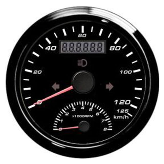 60 Km/h GPS Speedometer Car Truck Boat ATV Digital Gauge With 4000 RPM Tachometer 9-32V