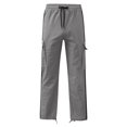 thumbnail image 3 of Kcodviy Men's Street Leisure Sports Good Thread Pants Men Pocket Foot Mouth Cap Pants Cargo Rope Waist Lace Up Mens Pants Cargo Patchwork Ribbon Standard Woven Heavy Sweatpants for Men Cargo Trouser, 3 of 4