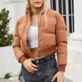 thumbnail image 4 of XZNGL Woman Short Long Sleeve Stand Collar Warm Casual Bread Down Jacket, 4 of 8