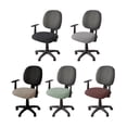 thumbnail image 2 of MYG Housse de Chaise de Bureau Beige Résistante à l'Eau Extensible Jacquard Élastique Housses 2 Pcs pour Chaise d'Ordinateur de Bureau Housse Extensible, 2 of 5