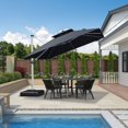 thumbnail image 3 of Purple Leaf Parasol de Patio Extérieur 10 Pi - Design Déporté à Bras Déporté avec Rotation à 360°, Parasol de Marché Carré Gris pour Terrasse, Piscine et Jardin, 3 of 15